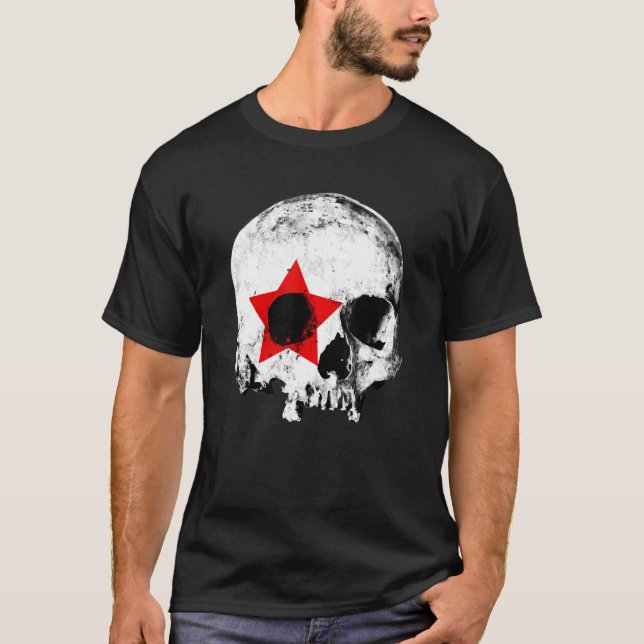 T-shirt Pointe crâne désossé Goth Grunge esthétique Graphi (Devant)