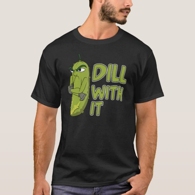 T-shirt Pointe de concombre de légumes avec sa chiche végé (Devant)