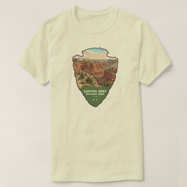 T-shirt Pointe de flèche du parc national de Capitol Reef (Design devant)
