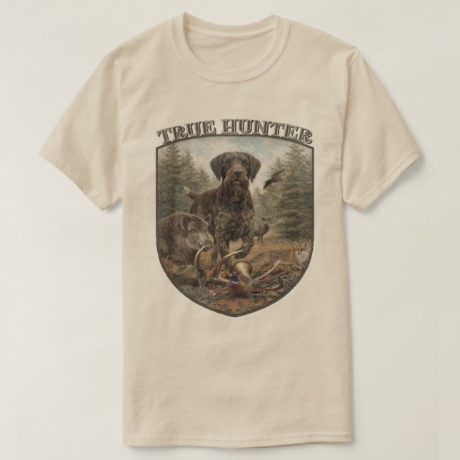 T-shirt Pointer à poil dur allemand (Design devant)