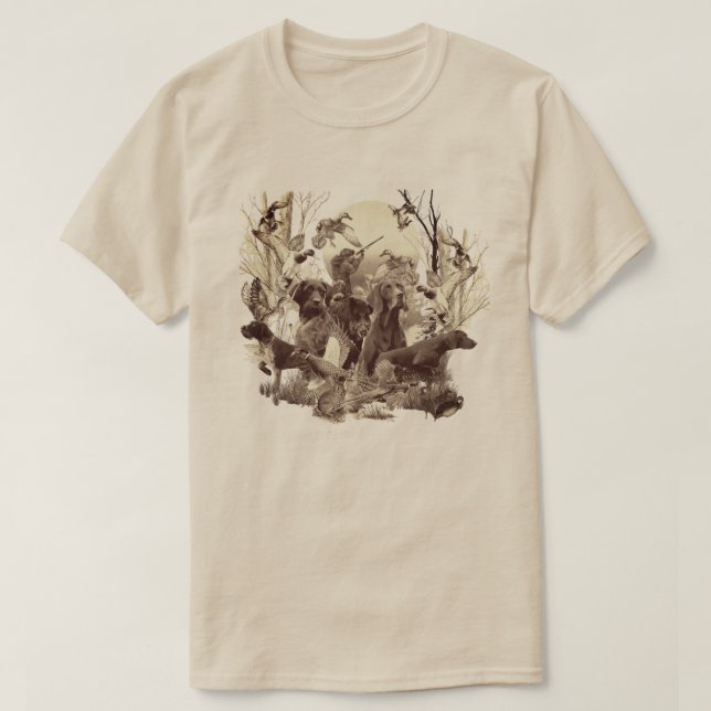 T-shirt Pointer à poil dur allemand (Design devant)