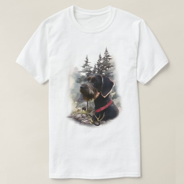 T-shirt Pointer à poil dur allemand (Design devant)
