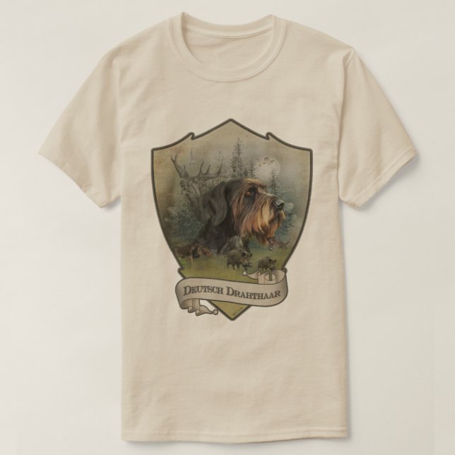 T-shirt Pointer à poil dur allemand (Design devant)