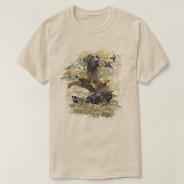 T-shirt Pointer allemand à poil court (Design devant)