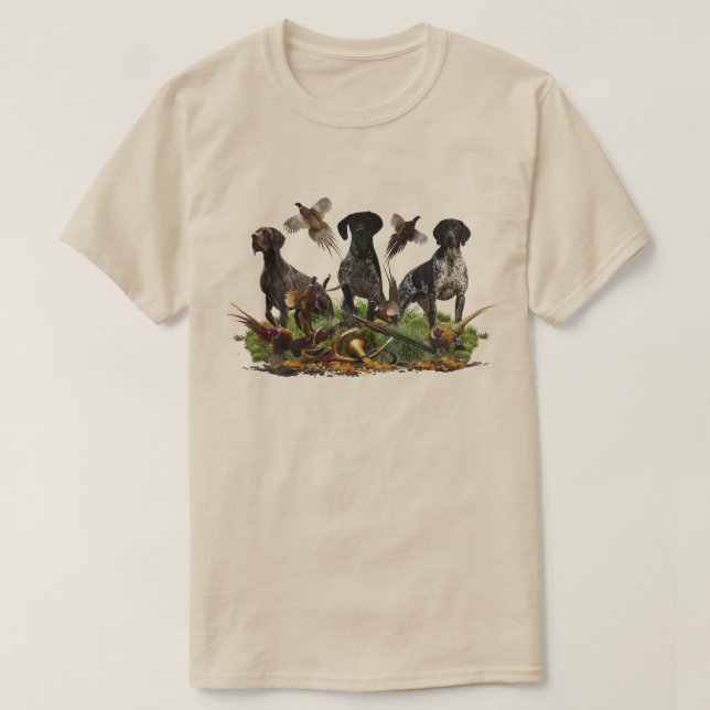 T-shirt Pointer allemand à poil court (Design devant)