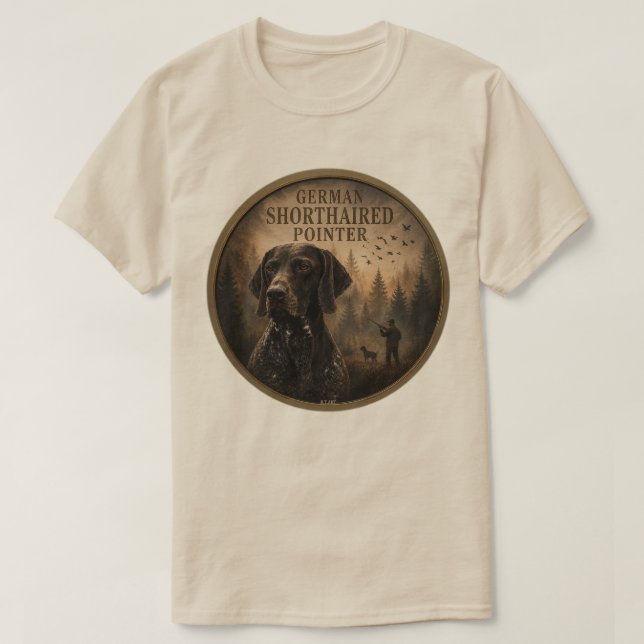 T-shirt Pointer allemand à poil court  (Design devant)
