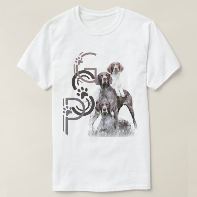 T-shirt Pointer allemand à poil court (Design devant)