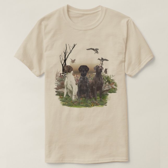 T-shirt Pointer allemand à poil court  (Design devant)