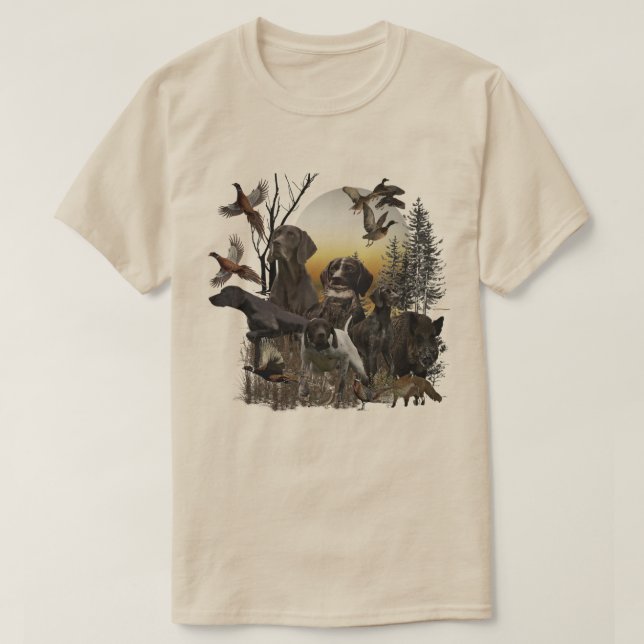 T-shirt Pointer allemand à poil court  (Design devant)