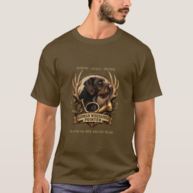 T-shirt Pointer allemand à poil dur (Devant)