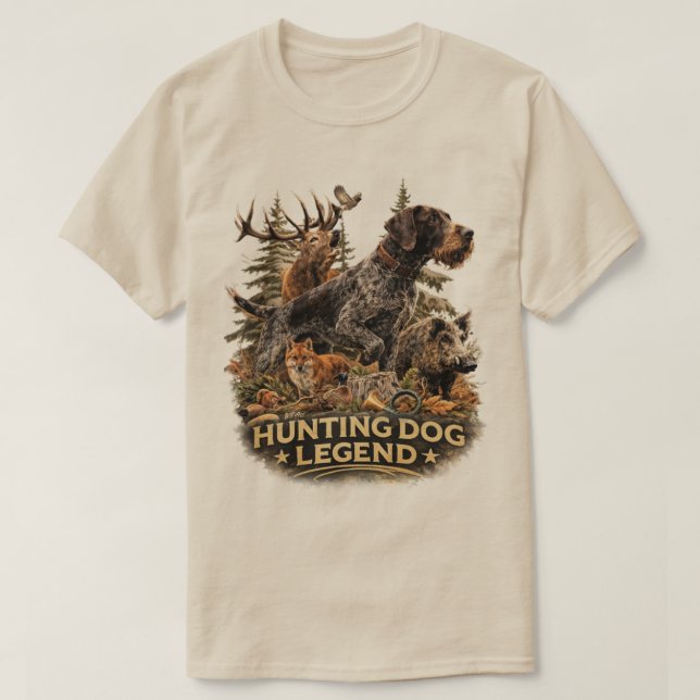 T-shirt Pointer allemand à poil dur (Design devant)