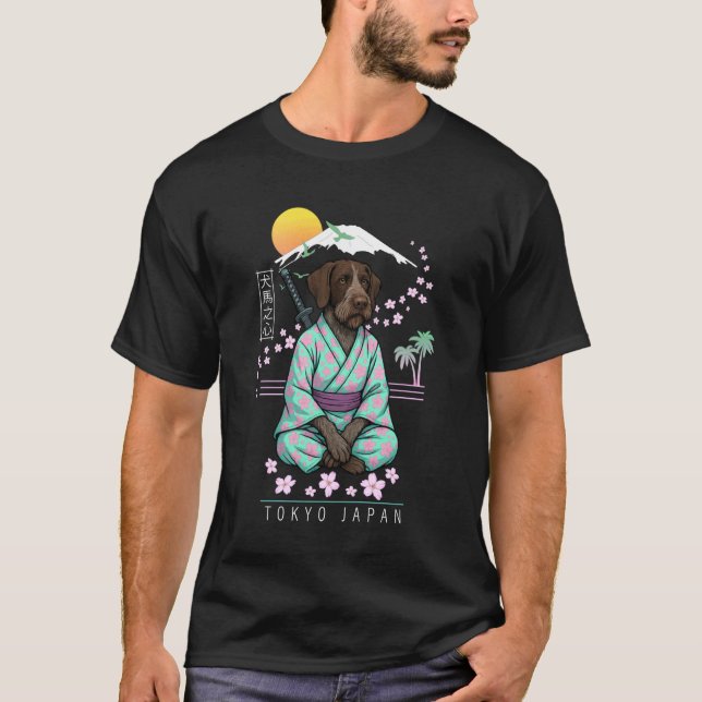 T-shirt Pointer allemand à poil dur (Devant)