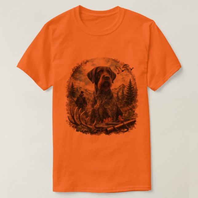 T-shirt Pointer allemand à poil dur (Design devant)