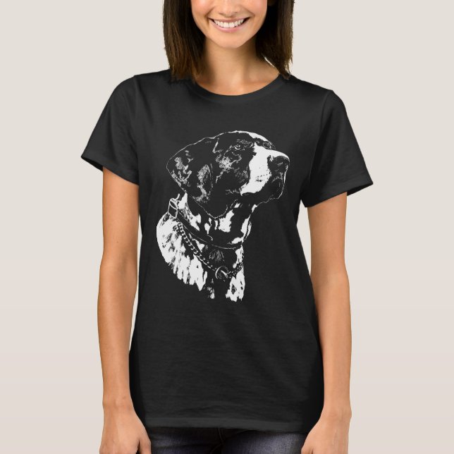 T-shirt Pointer Chien Chemise Féminine Pointeur Allemand C (Devant)