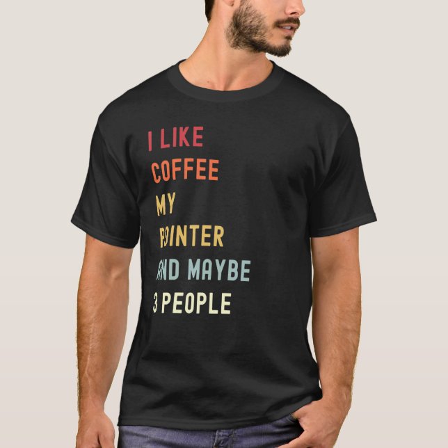 T-shirt Pointer Retro Dog And Coffee (Devant)