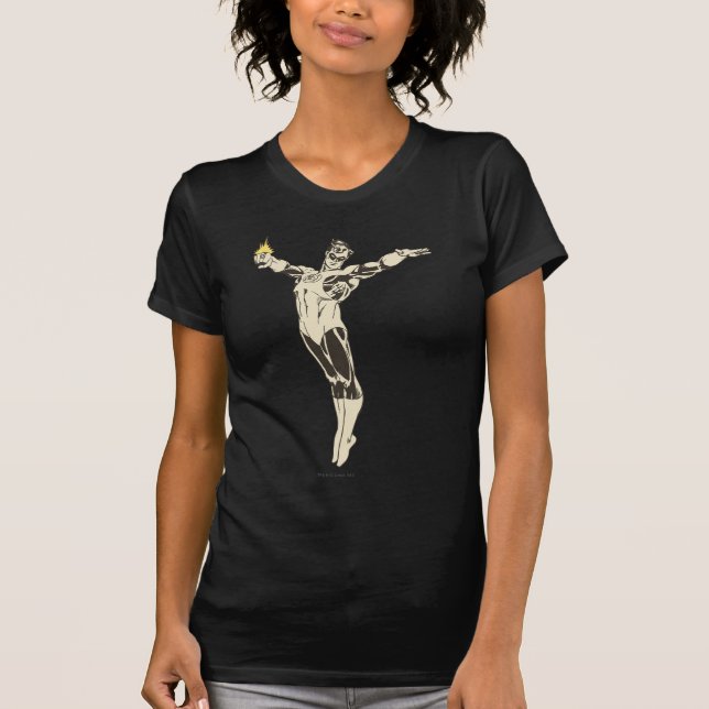 T-shirt Pointes de lanterne verte (Devant)