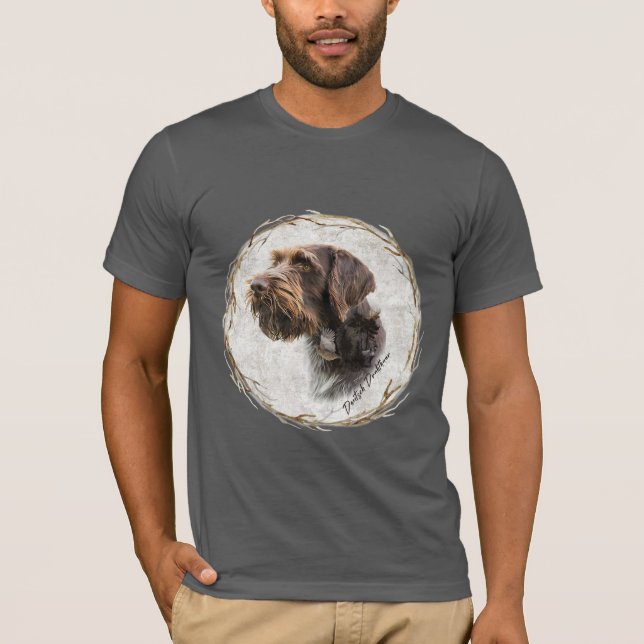 T-shirt Pointeur À poils durs allemand (Devant)
