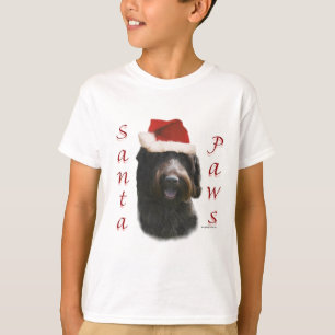 T-shirt Pointeur à poils durs Griffon Père Noël Paws