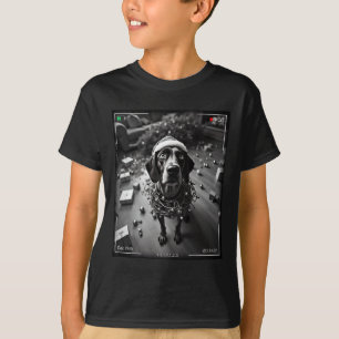 T-shirt Pointeur Allemand De Noël Pris Sur Cam