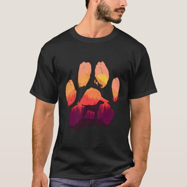 T-shirt Pointeur allemand paw Pointeur Chien Maman Papa Ho (Devant)