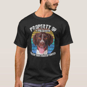 T-shirt Pointeur Allemand Raccourci Propriété De Retro