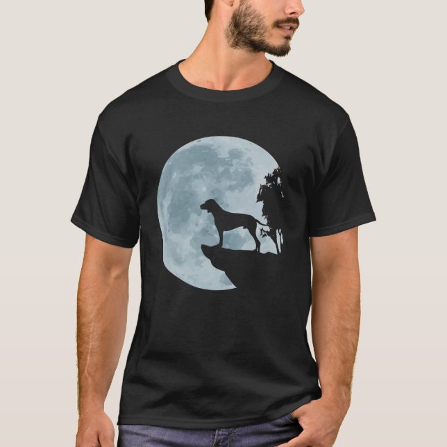 T-shirt Pointeur anglais Pleine lune chasse chien Mystic H (Devant)