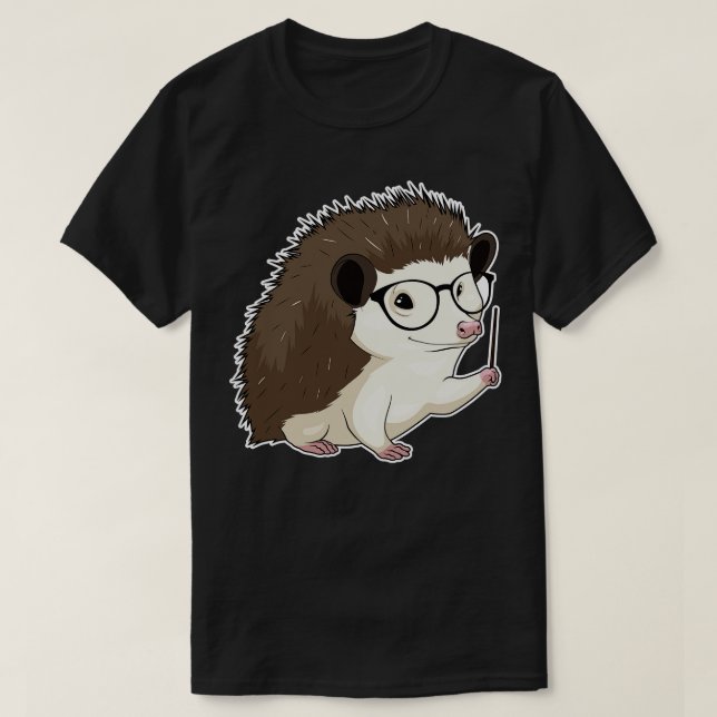 T-shirt Pointeur de professeur de hérisson (Design devant)