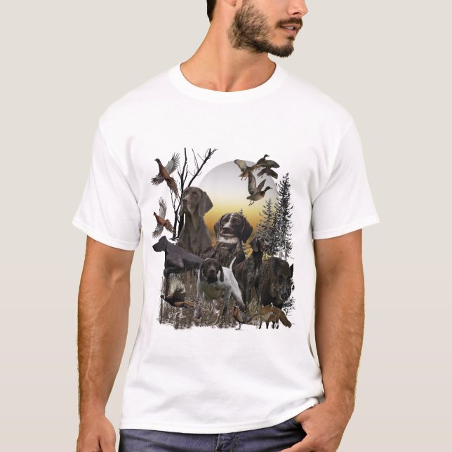T-shirt Pointeurs allemands à poils courts (Devant)