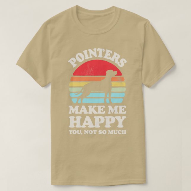 T-shirt Pointeurs me rendre heureux Sunset Retro pour homm (Design devant)