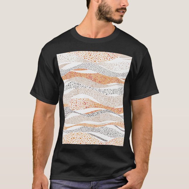 T-shirt Pointillisme Wavy Polka : Doux Doux Textile (Devant)