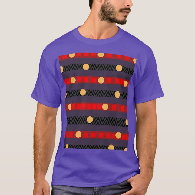 T-shirt Points Bandes Chevron Sportswear Violet  (Devant)