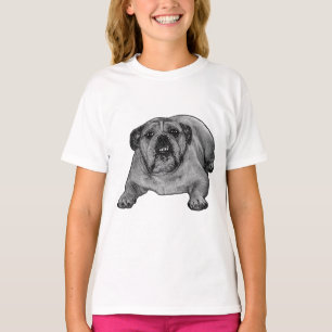 T-shirt Points de fête, attitude de bouledogue