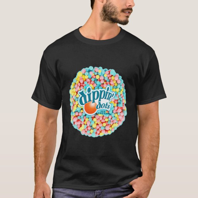 T-shirt Points Dippin - Crème de glace couleur arc-en-ciel (Devant)