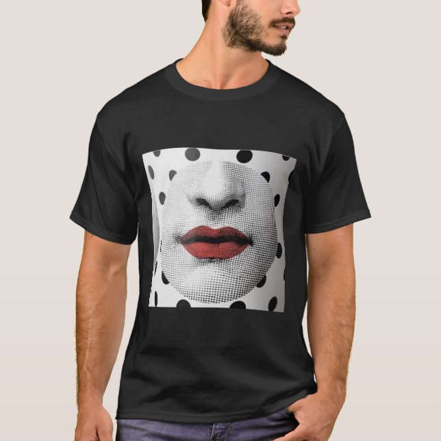 T-shirt Points Fornasetti Face325 (Devant)
