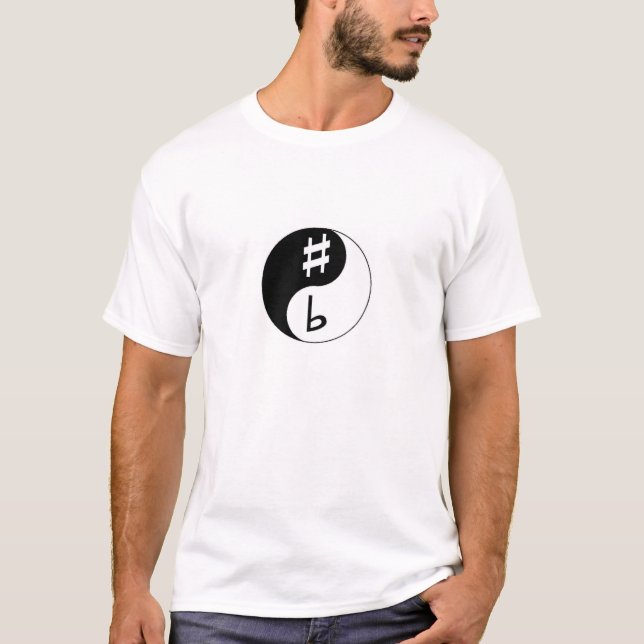 T-shirt Pointu et plat - Ying et Yang (Devant)