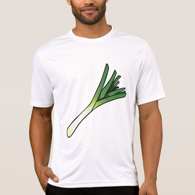 T-shirt Poireau végétal simple vert (Devant)