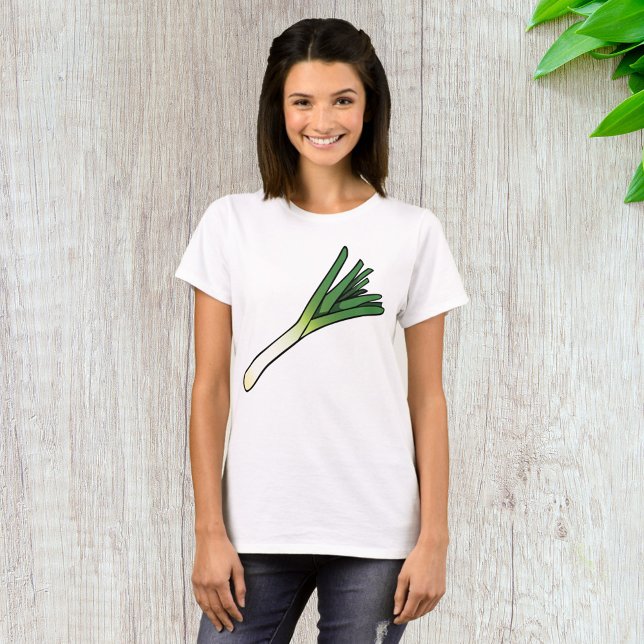 T-shirt Poireau vert simple légume (Créateur téléchargé)