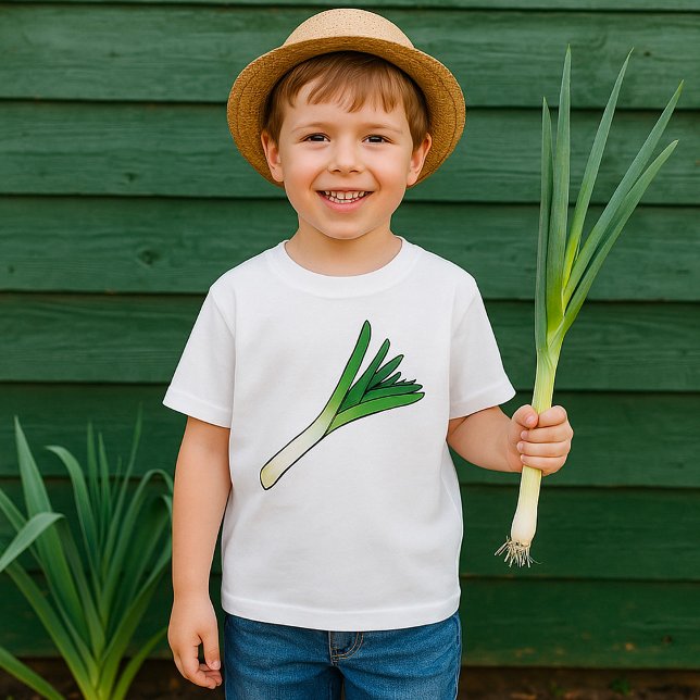 T-shirt Poireau vert simple légume (Créateur téléchargé)