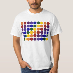 T-shirt Pois arc-en-ciel en blanc