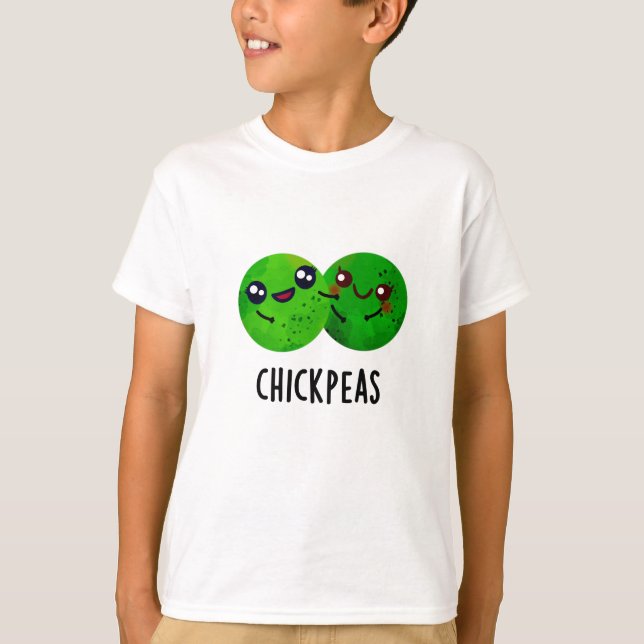 T-shirt Pois chiches amusant Petit pois de pois de fille (Devant)