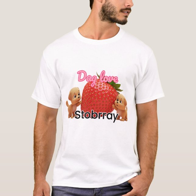 T-shirt "Pois de Berry : Aimer le chien et conception de f (Devant)