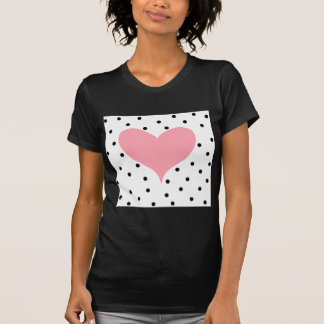 T-shirt Pois de coeur rose