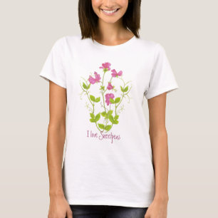 T-shirt Pois doux d'amour de l'aquarelle I, citation de