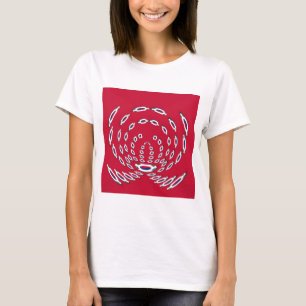 T-shirt Pois du drapeau sud-coréen : une torsion florale
