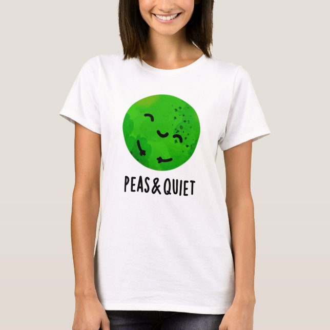 T-shirt Pois Et Pun De Pois De Veggie Drôle Tranquille (Devant)