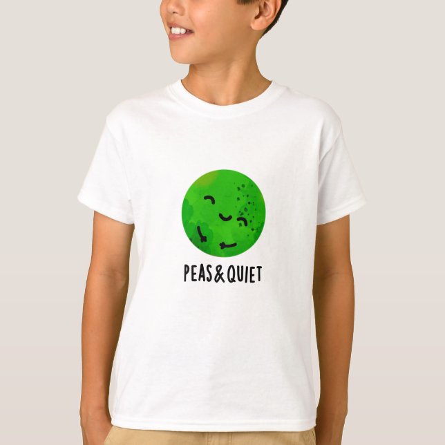 T-shirt Pois Et Pun De Pois De Veggie Drôle Tranquille (Devant)