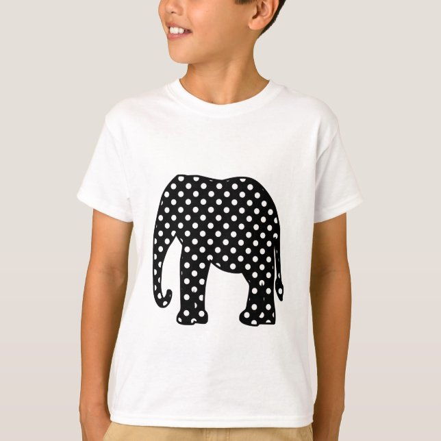 T-shirt Pois noir et blanc (Devant)