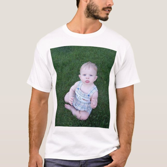 T-shirt pois observé par bleu (Devant)