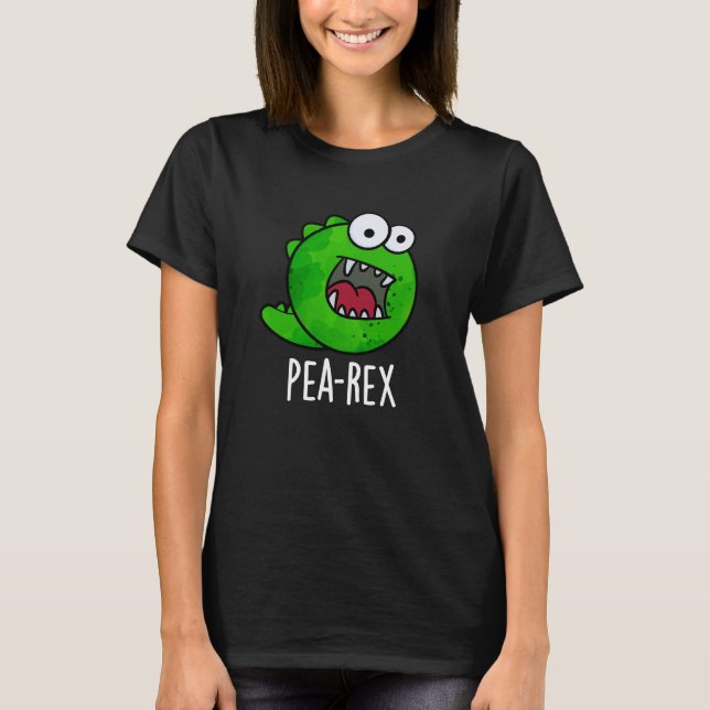T-shirt Pois Rex Dinosaur Dinosaure Veggie TRex Pun Dark B (Devant)