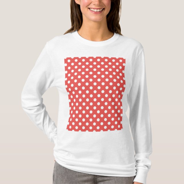T-shirt Pois rouges et blancs (Devant)
